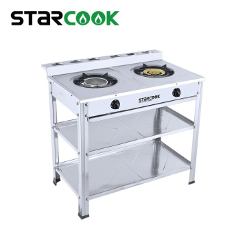 hot sela gas stove 2 burner stainless steel for barbeque